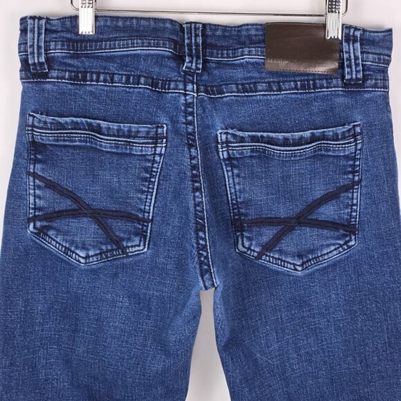 TK Axel Slim Bootcut Jeans Men’s 32x32 Blue Double Back‎ Pockets Stretch Denim - Picture 11 of 13